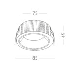 ST755.548.07 Св-к встр. Белый LED 1*7W 4000K 630Lm Ra80 120° IP20 D85xH45 100-240V Встраиваемые светильники — изображение 2