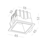 ST757.448.10S Св-к встр. Белый LED 1*10W 60° IP20 L65xW65xH52 85-265V В комплекте Встраиваемые светильники — изображение 2