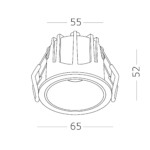 ST757.548.10R Св-к встр. Белый LED 1*10W 60° IP20 D65xH52 85-265V В комплекте Встраиваемые светильники — изображение 2
