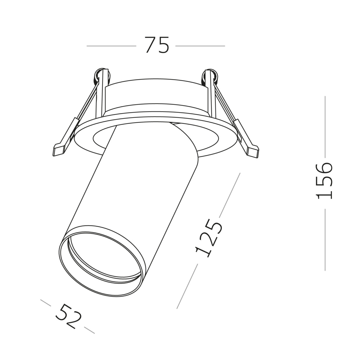 ST759.438.07 Св-к встр. Черный LED 1*7W 3000K 560Lm Ra>90 60° IP20 D95xH156 220-240VV Встраиваемые светильники — изображение 2