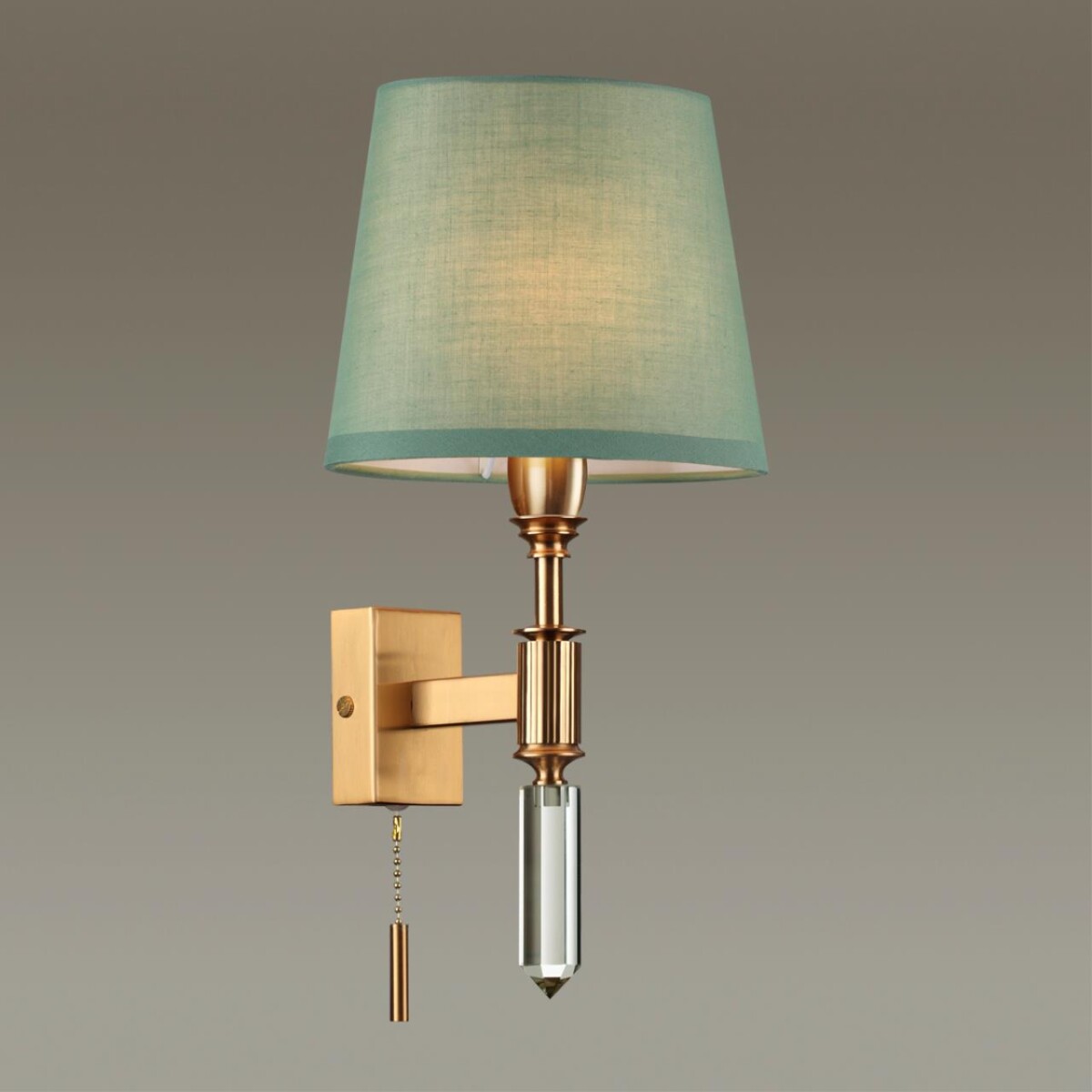 4887/1W MODERN ODL_EX22 159 бронзовый/зеленый/абажур ткань Бра с выкл. E14 1*40W LONDON — изображение 4