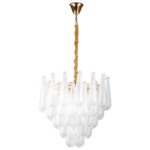 799102 (2КОР!) Люстра RETRO II 10х6W(led) E14 ЗОЛОТО/ПРОЗРАЧНЫЙ