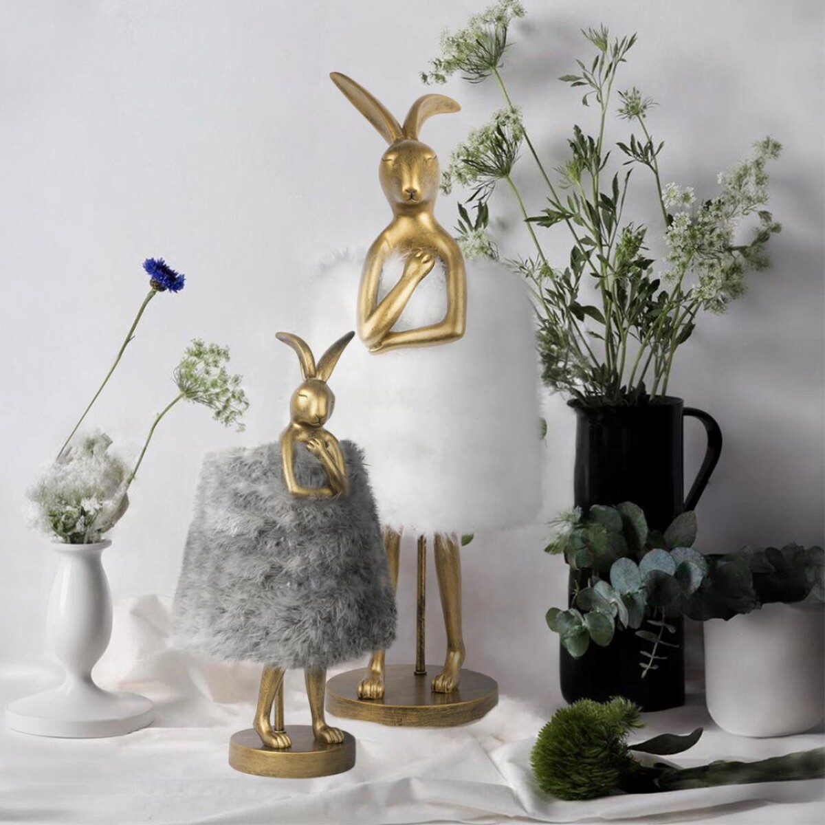 в наличии 10315/A White fluff Настольная лампа LOFT IT Lapine - купить в интернет-магазине Светильники Торг