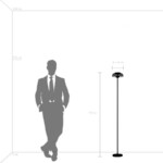 738773 Торшер ACRILE 7W LED 263LM 120G ЗОЛОТО/ЧЕРНЫЙ 3000K - купить в интернет-магазине Светильники Торг