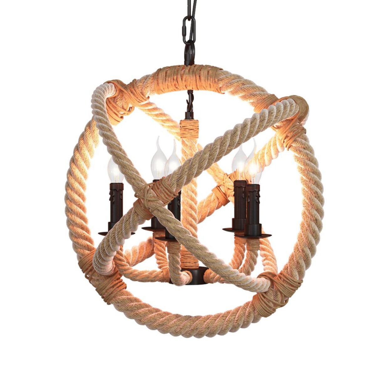 в наличии LOFT1194-5 Подвесная люстра LOFT IT Rope - купить в интернет-магазине Светильники Торг