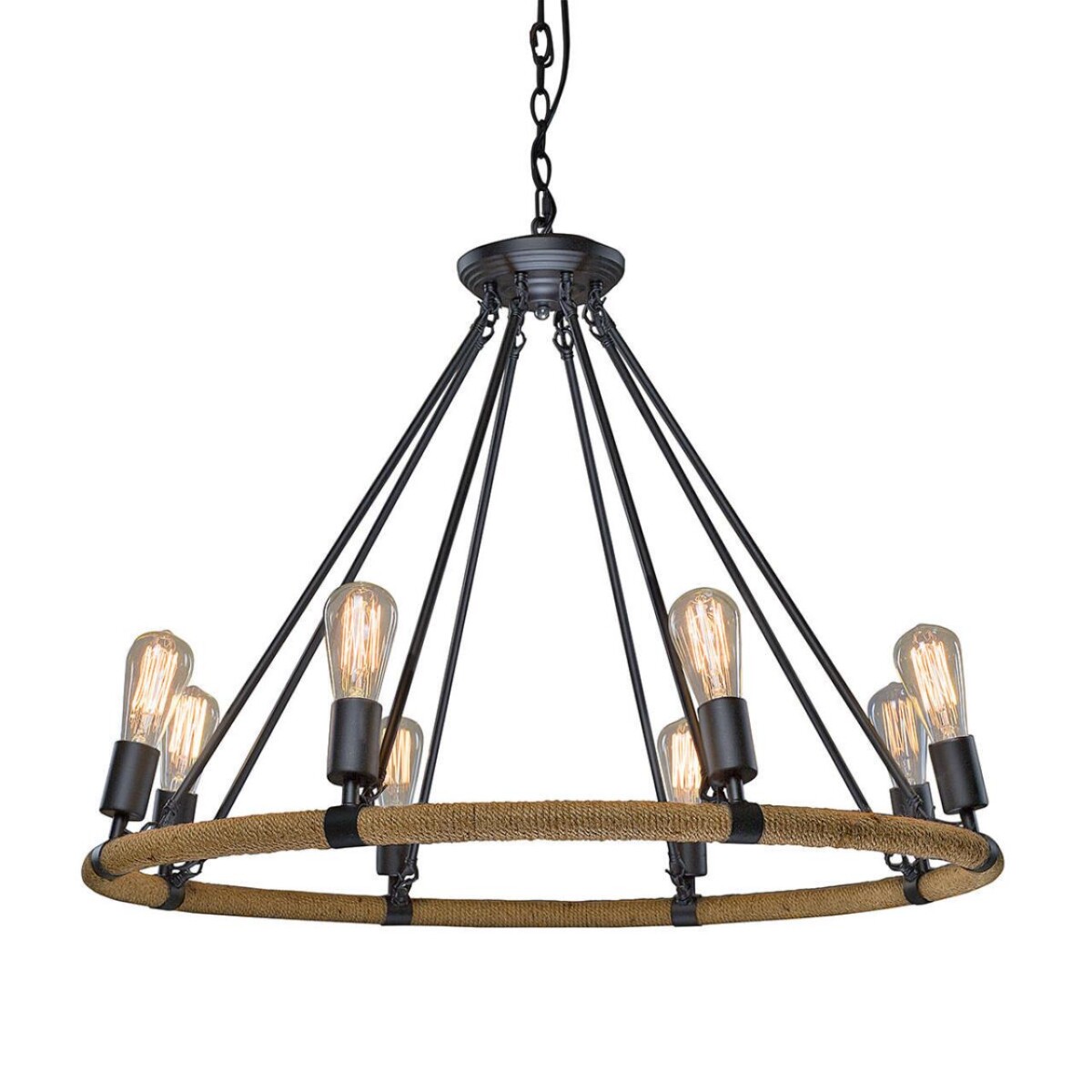 в наличии LOFT1861/8 Подвесная люстра LOFT IT Rope filament - купить в интернет-магазине Светильники Торг