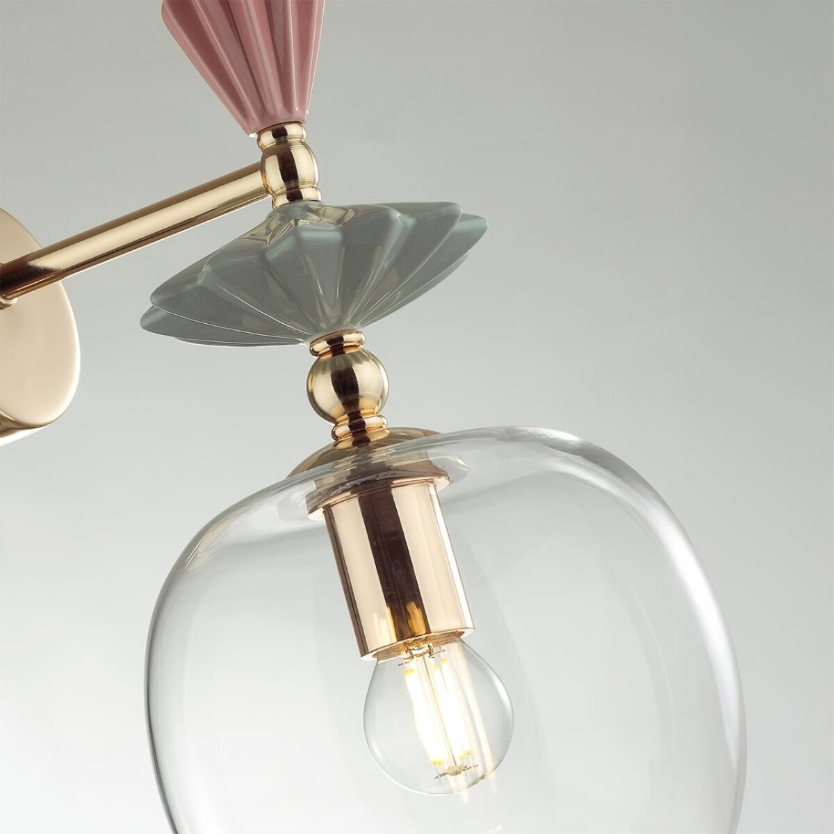 4855/1WB CLASSIC ODL_EX21 137 золото/разноцветн./керамика/стекло Бра E14 1*40W BIZET — изображение 7