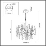 4988/8 HALL ODL22 641 золотой/стекло Люстра E14 8*40W STIKA — изображение 2