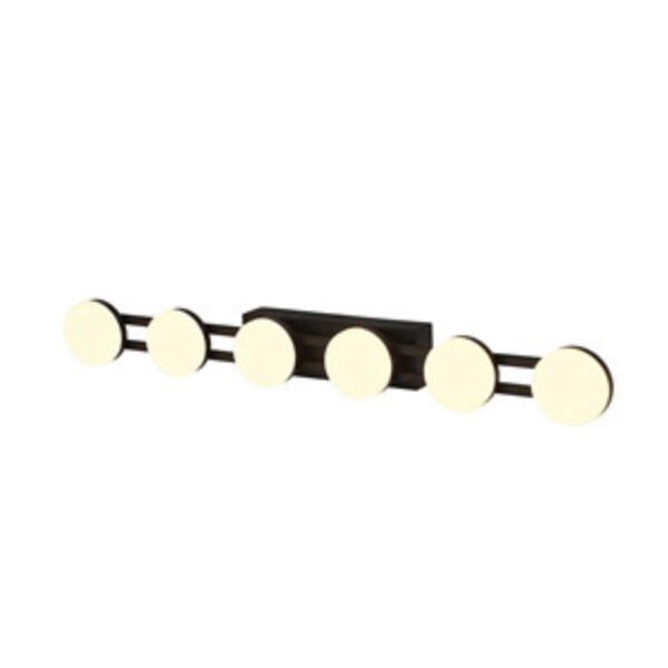 4601-1W, настенный светильник, D70xW610xH70, 6xLEDx2W, 1080LM, 3000K, included