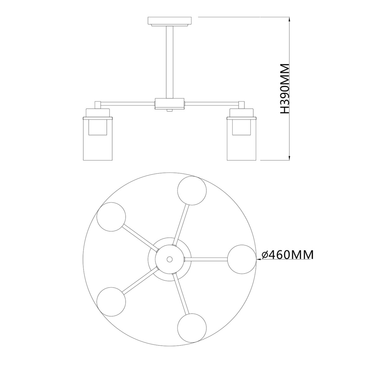 Escada 2118/5P E14*40W Black/Brass — изображение 6