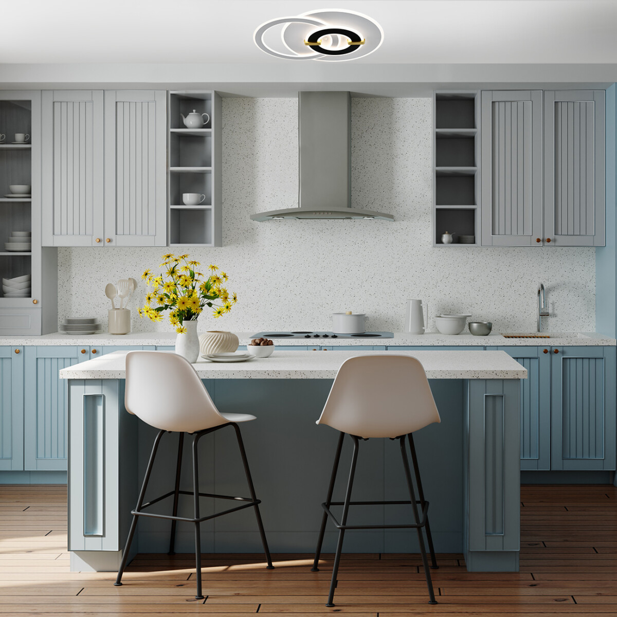 Escada 10269/3 LED*112W White/Black/Gold — изображение 7