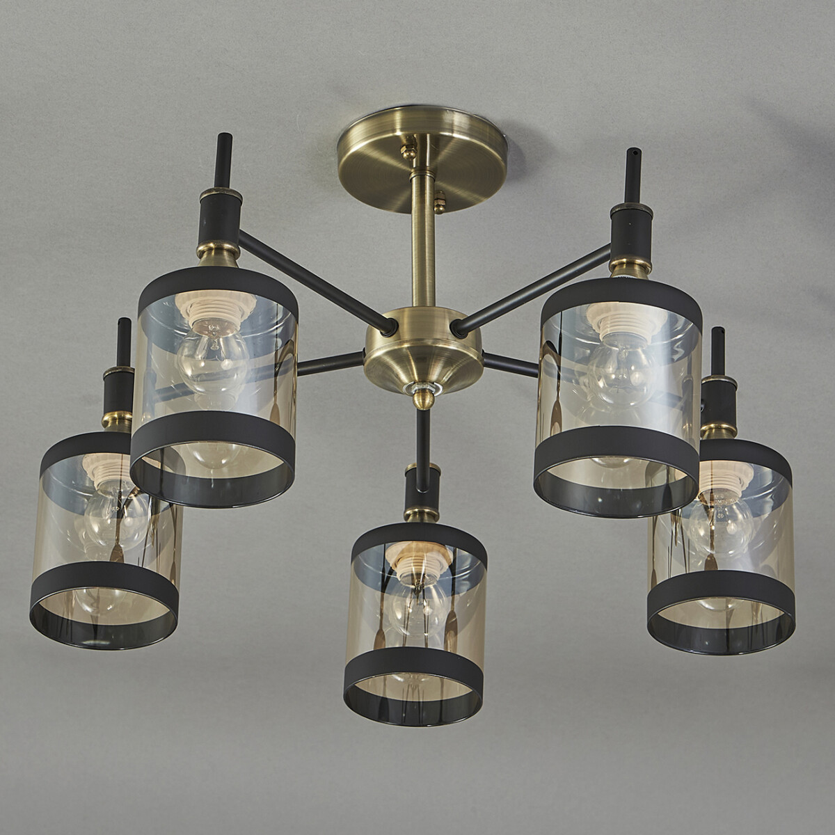 Escada 599/5P E27*60W Antique brass/Black — изображение 2