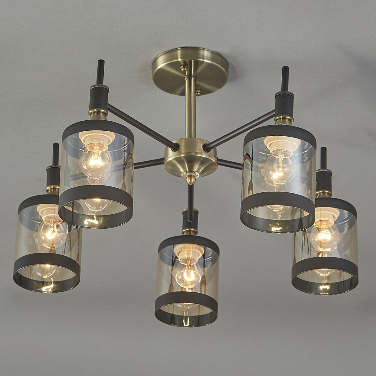 Escada 599/5P E27*60W Antique brass/Black — изображение 3