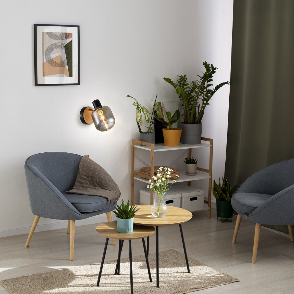 Escada 10177/1A E14*40W Black/Chrome/Wood — изображение 5