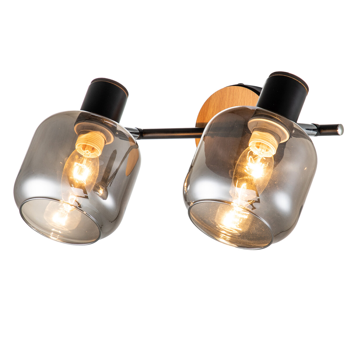 Escada 10177/2A E14*40W Black/Chrome/Wood — изображение 1