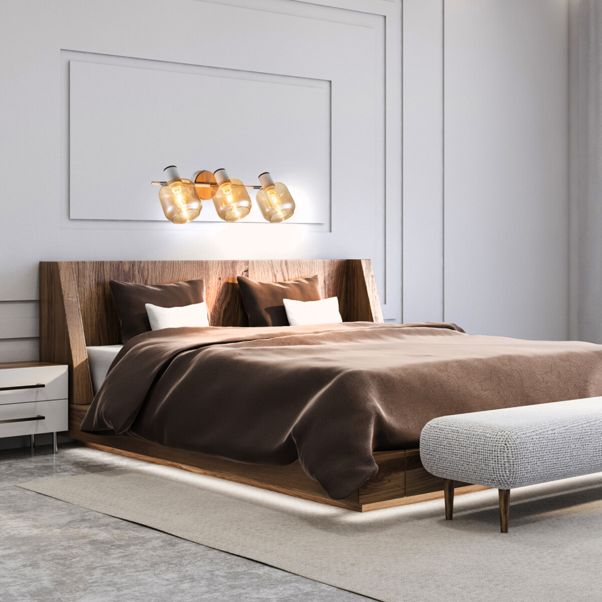 Escada 10177/3A E14*40W White/Chrome/Wood — изображение 5