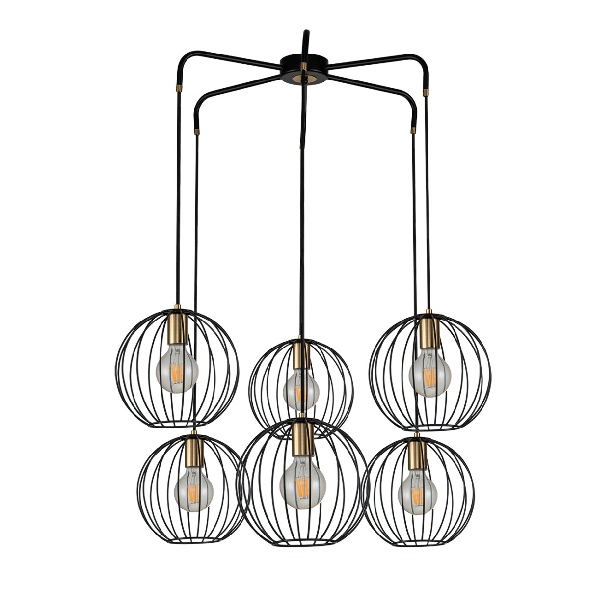 Escada 10176/6 E27*60W Black/Brass — изображение 2