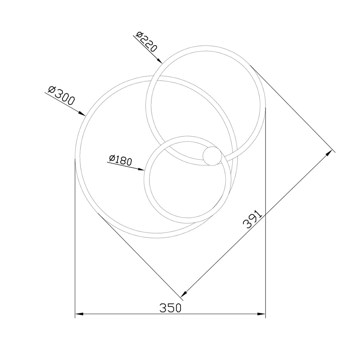 Escada 10213/2 LED*33+23W White/Black — изображение 5