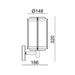 Escada 30003W/03 E27*40W IP44 Dark grey — изображение 3