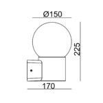 Escada 30001W/01 E27*20W IP44 Dark grey — изображение 3