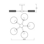 Escada 679/5P E27*60W Black/Wood — изображение 6