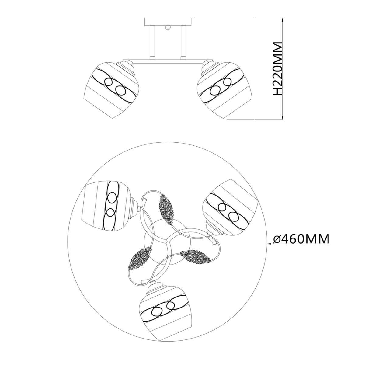 Escada 1110/3PL E27*40W Gold — изображение 5