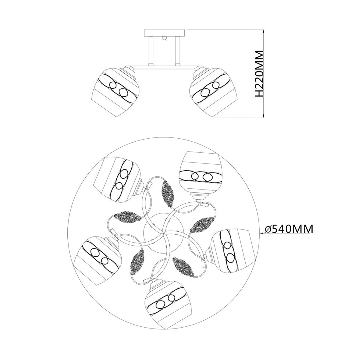 Escada 1110/5PL E27*40W Gold — изображение 5