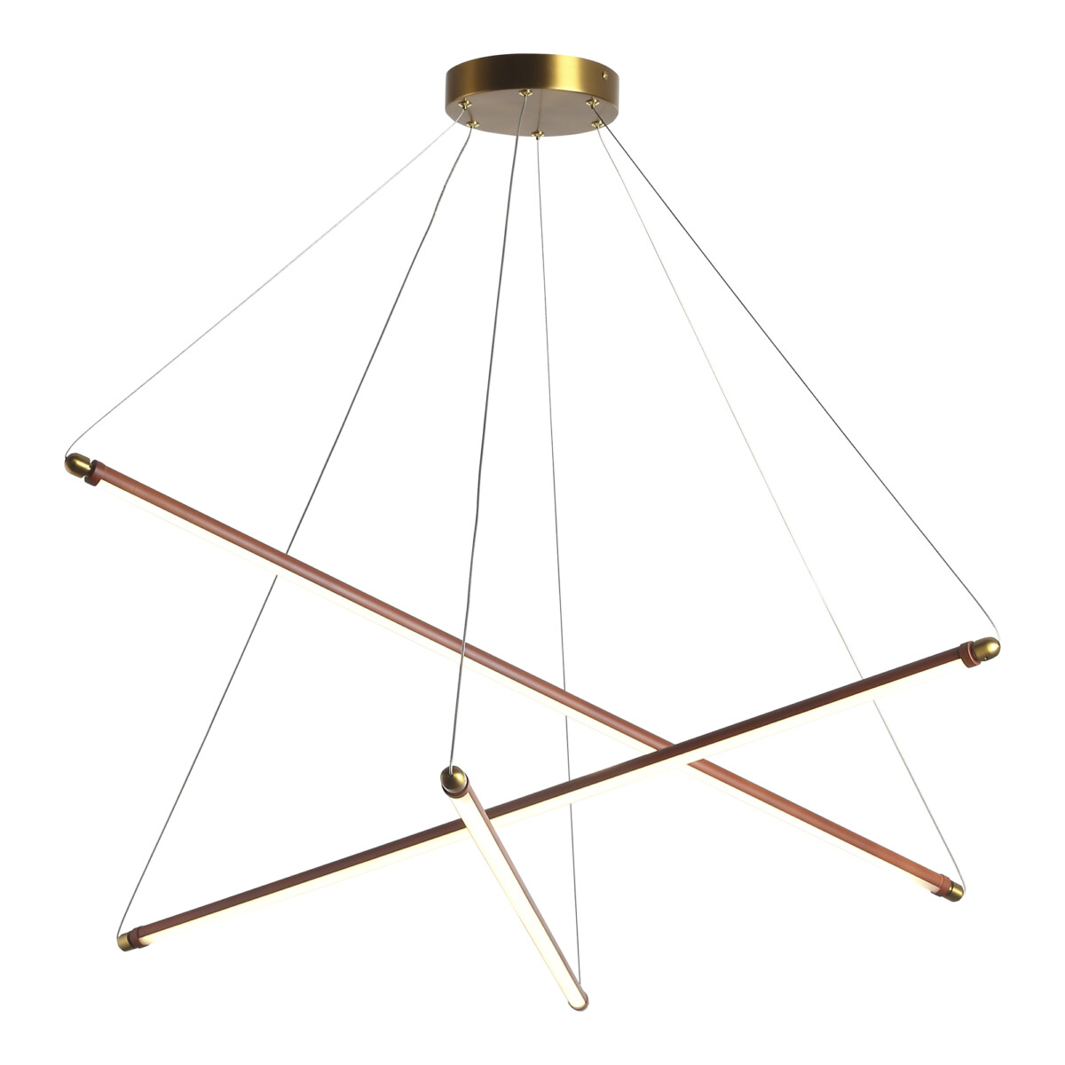 utsenka-SL6225.303.03 Светильник подвесной ST-Luce Латунь/Терракотовый, Белый LED 3*13W 3000K BRICK — изображение 1