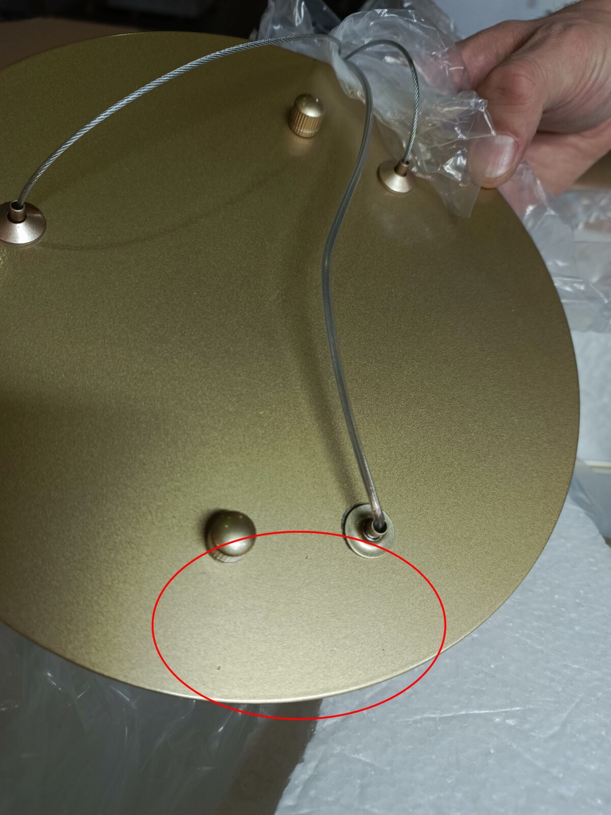 utsenka-SL6508.203.01 Светильник подвесной ST-Luce Матово Золотистый/Белый LED 1*60W 4000K RIO — изображение 3