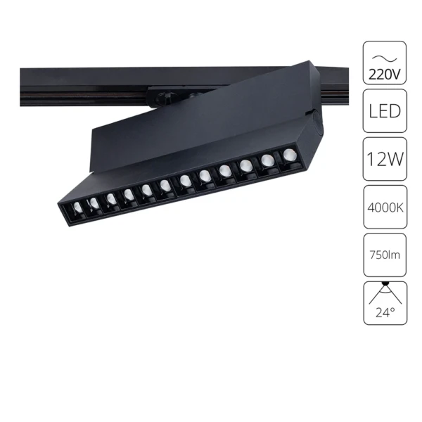 A4572PL-1BK СВЕТИЛЬНИК ПОТОЛОЧНЫЙ FLASH 220В 12Вт 750Лм 4000К 90+ 24°