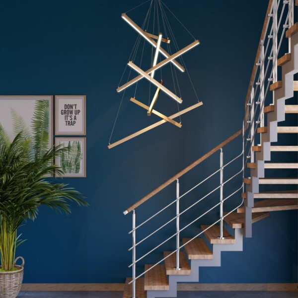 в наличии 3860/96L L-VISION ODL19 309 золото Подвесной светильник LED 96W 5190Лм 3000К 220V COMETA - купить в интернет-магазине Светильники Торг