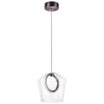 в наличии 796110 Люстра CARAMELLO LED 6W 130LM КОФЕЙНЫЙ/ПРОЗРАЧНЫЙ 3000K - купить в интернет-магазине Светильники Торг