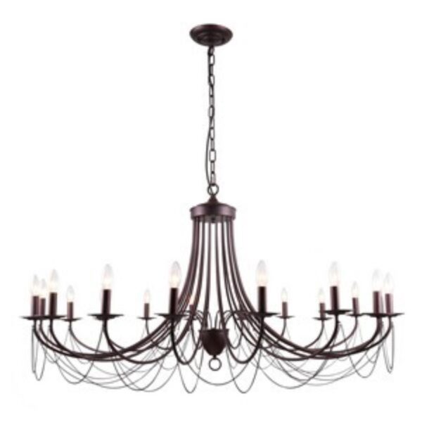 2590-18P, подвесная люстра, D1400xH700/2700, 18xE14x40W, excluded