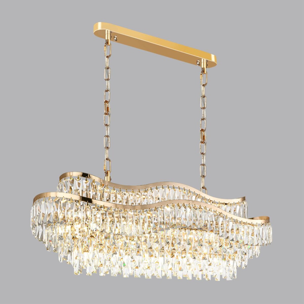 5073/15 HALL (В 2-х КОРОБКАХ) ODL24 605 золото/прозрачный/металл/хрусталь Люстра E14 15*40W WAYTA — изображение 3