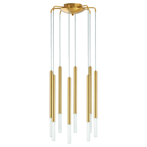 в наличии L8T747143 Люстра TUBO LED 40W 2240LM 360G ЗОЛОТО 4000K (574733+747143 (8шт) - купить в интернет-магазине Светильники Торг