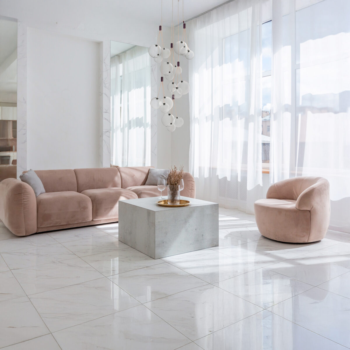 801180 Люстра SFERETTA LED 18х1,35W 1200LM КОФЕЙНЫЙ/ПРОЗРАЧНЫЙ 3000K — изображение 9