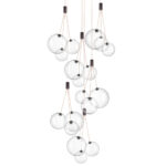 801180 Люстра SFERETTA LED 18х1,35W 1200LM КОФЕЙНЫЙ/ПРОЗРАЧНЫЙ 3000K — изображение 3