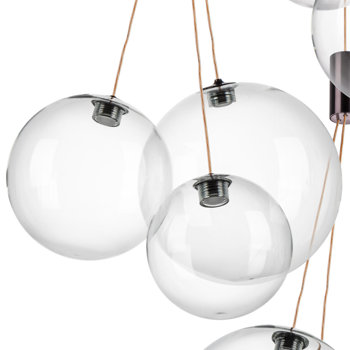 801180 Люстра SFERETTA LED 18х1,35W 1200LM КОФЕЙНЫЙ/ПРОЗРАЧНЫЙ 3000K — изображение 6