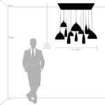 810223 Подвес AGOLA 12х40W E14 ХРОМ/ЯНТАРЬ — изображение 2