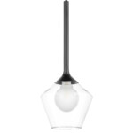 в наличии 801201 Люстра VETRO 1х6W(led) G9 ЧЕРНЫЙ/ПРОЗРАЧНЫЙ - купить в интернет-магазине Светильники Торг