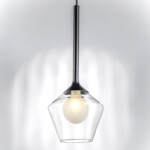 в наличии 801201 Люстра VETRO 1х6W(led) G9 ЧЕРНЫЙ/ПРОЗРАЧНЫЙ - купить в интернет-магазине Светильники Торг