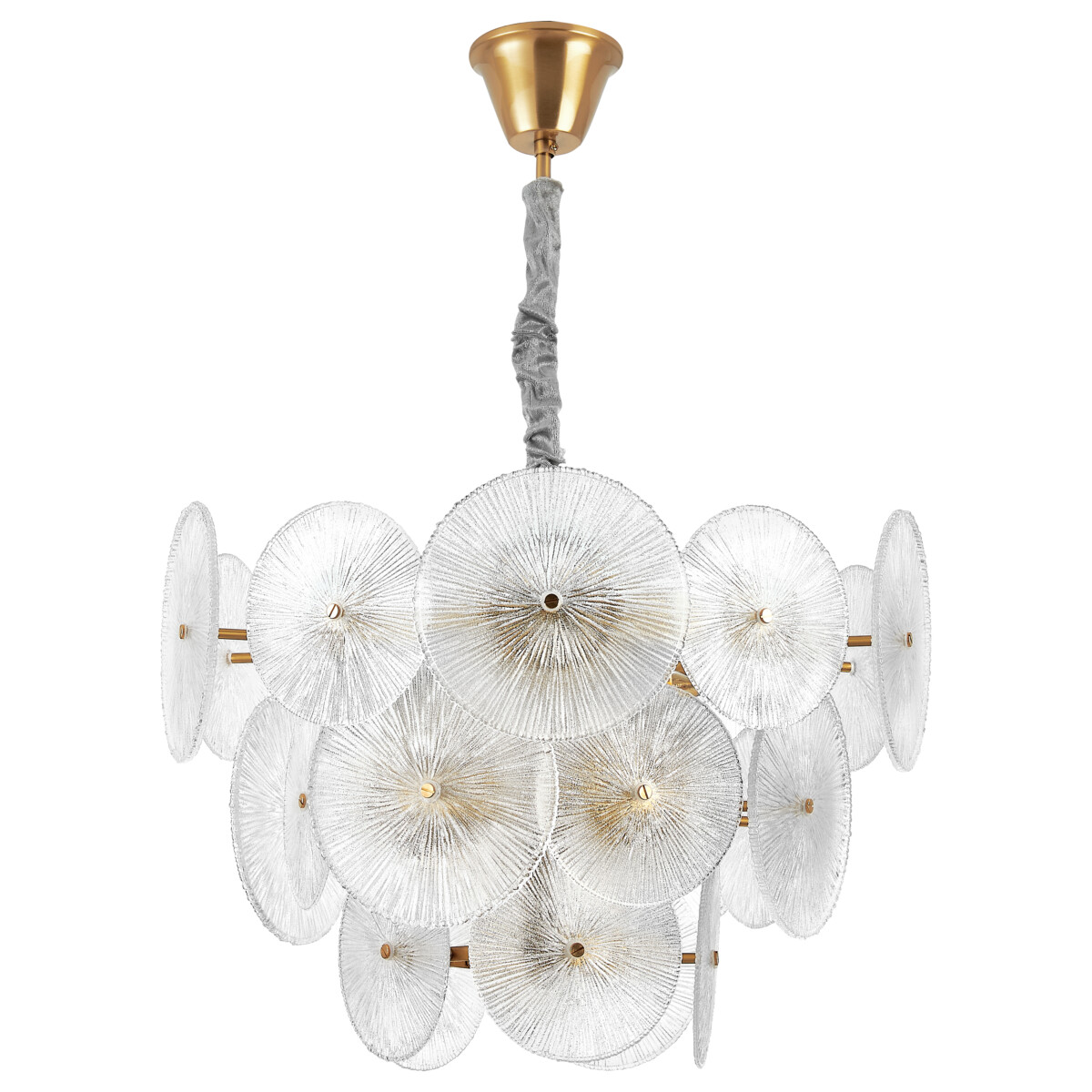 в наличии 799083 Люстра RETRO 8х8W (led) E14 ЛАТУНЬ/ПРОЗРАЧНЫ - купить в интернет-магазине Светильники Торг