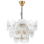 в наличии 799083 Люстра RETRO 8х8W (led) E14 ЛАТУНЬ/ПРОЗРАЧНЫ - купить в интернет-магазине Светильники Торг