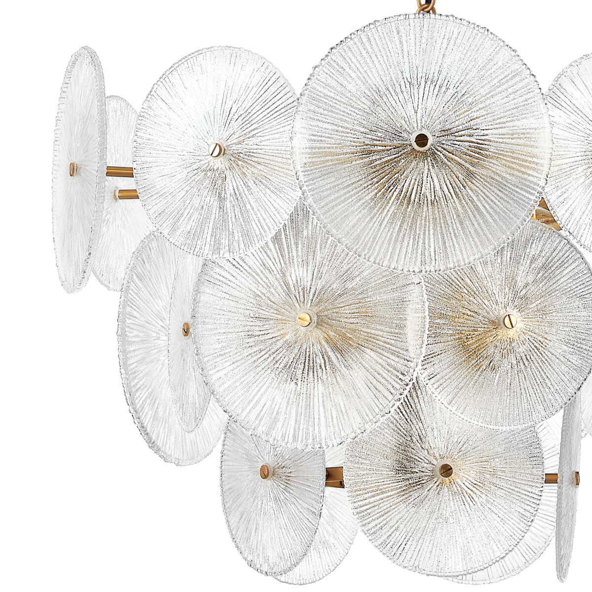 в наличии 799083 Люстра RETRO 8х8W (led) E14 ЛАТУНЬ/ПРОЗРАЧНЫ - купить в интернет-магазине Светильники Торг