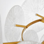 в наличии 799083 Люстра RETRO 8х8W (led) E14 ЛАТУНЬ/ПРОЗРАЧНЫ - купить в интернет-магазине Светильники Торг