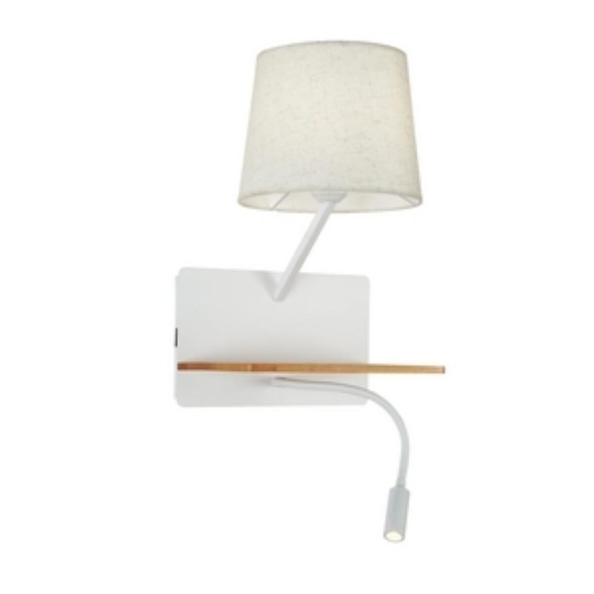 2895-1W, настенный светильник, D245xW285xH420, 1xE27x40W, excluded + 1xLEDx2W, 160LM, 3000K, included, switch, USB — изображение 1