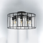 в наличии 798287 Люстра GENNI 8х40W E27 ЧЕРНЫЙ МАТОВЫЙ/ПРОЗРАЧНЫЙ - купить в интернет-магазине Светильники Торг