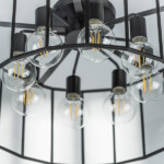 в наличии 798287 Люстра GENNI 8х40W E27 ЧЕРНЫЙ МАТОВЫЙ/ПРОЗРАЧНЫЙ - купить в интернет-магазине Светильники Торг