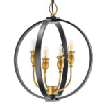 в наличии 731247 Люстра CERO 4х40W E14 ЧЕРНЫЙ/ЗОЛОТО - купить в интернет-магазине Светильники Торг