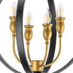 в наличии 731247 Люстра CERO 4х40W E14 ЧЕРНЫЙ/ЗОЛОТО - купить в интернет-магазине Светильники Торг